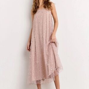 New York & Co - Just Me Baby Pink Sequin Dress Size M